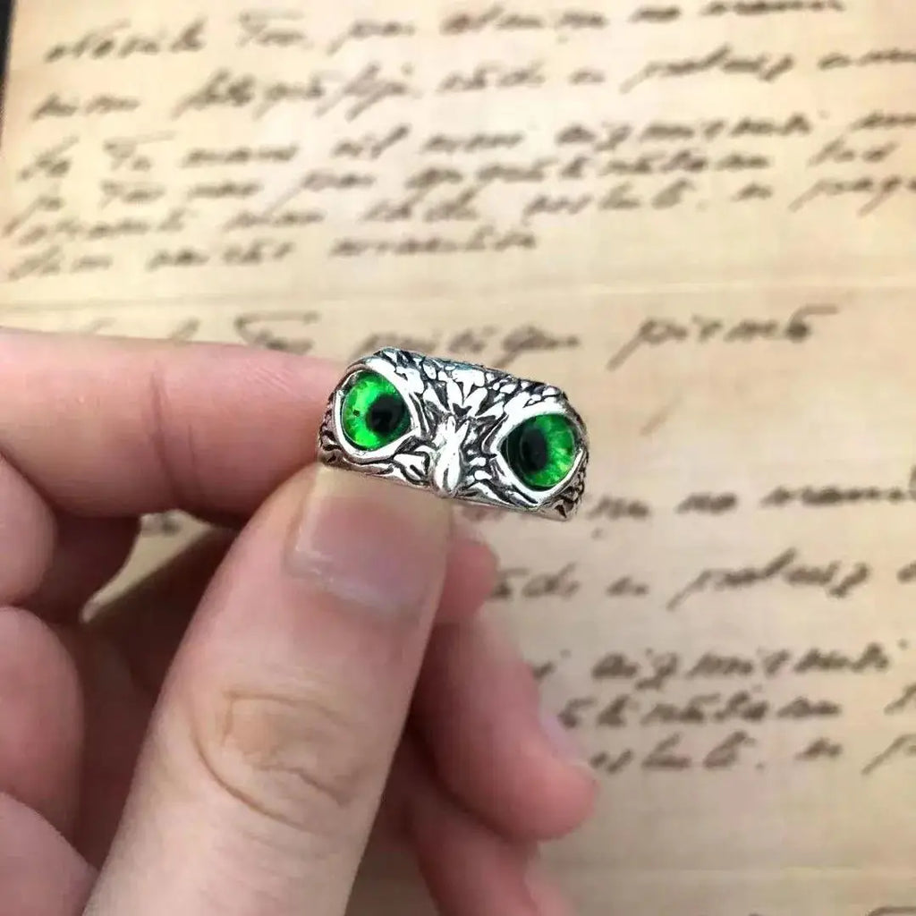 Charm Vintage Cute Men and Women Simple Design Owl Ring Silver Color Engagement Wedding Rings Jewelry Gifts Qme