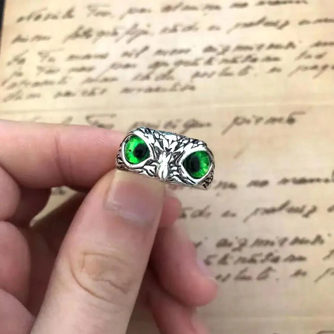 Charm Vintage Cute Men and Women Simple Design Owl Ring Silver Color Engagement Wedding Rings Jewelry Gifts Qme