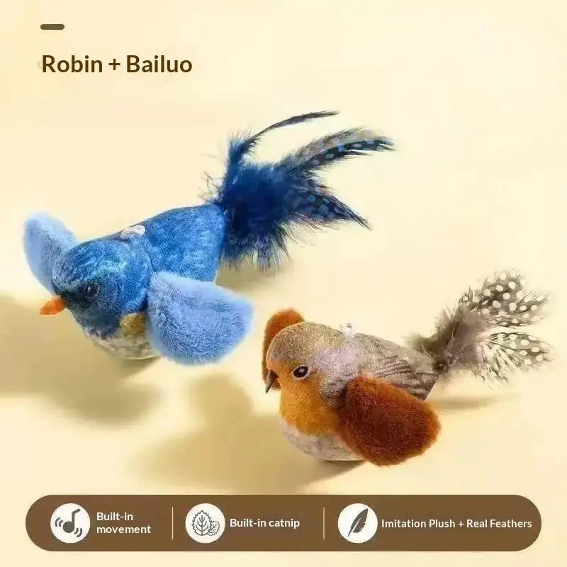 1/2/3PCS Cat Toys Self-Entertainment And Relaxation Swing Toys Cat Teasing Sticks Bite-Resistant Realistic Bird Pet Toys Cats Qme A1