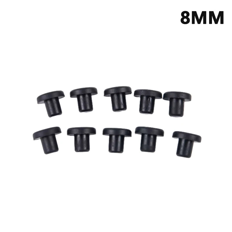 10Pcs Solid Rubber Hole Caps 3-12mm High Temperature Resistance Seal Hole Plugs Qme 8mm