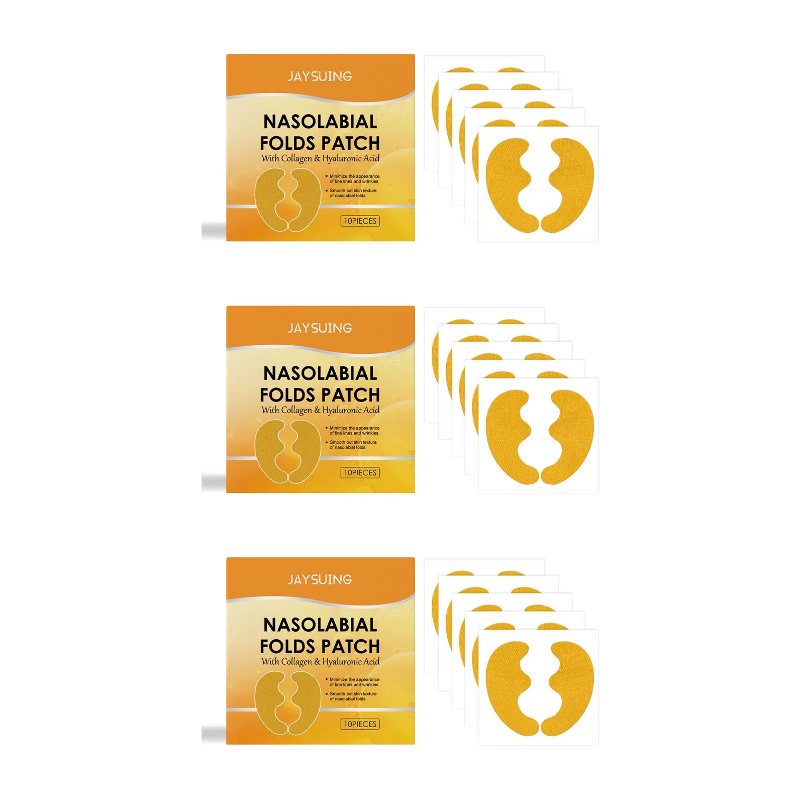 Nasolabial Fold Patch Face Lifting Sticker Fade Fine Lines Moisturizing Anti-Wrinkle Hydrating Daily Use Skincare Essential Qme 30Pcs