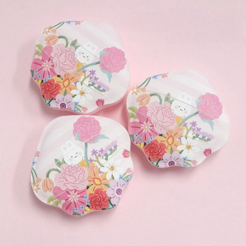 1 3 Cute Rabbit Shell Marshmallow Air Cushion Powder Puff Thick Qme 3 PCS