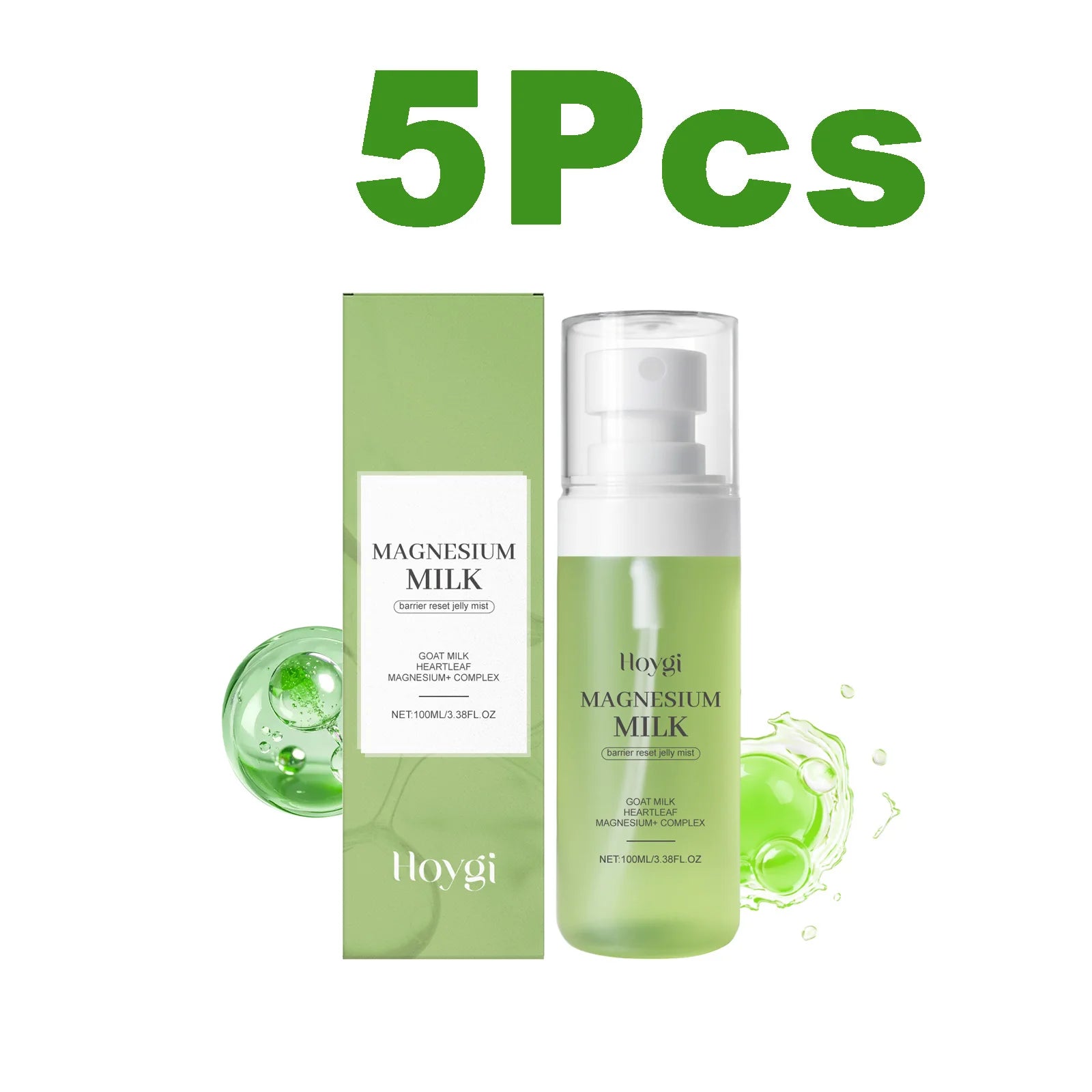 Jelly Toner Spray Refreshing Relieves Redness Repair Soothing Facial Spray for Smooth Glowing Skin Moisturizing Cooling Skincare Qme 5 x 100ml Boxed