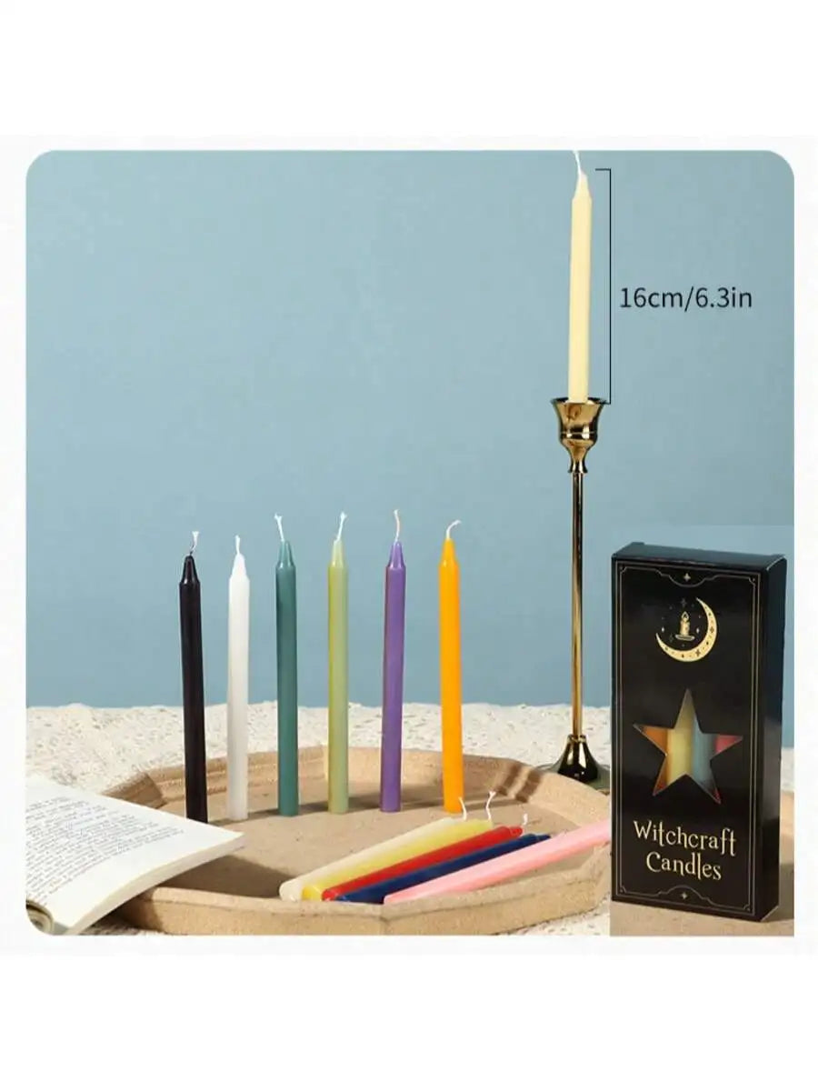 Brown Series Candle Decoration Dinner Smokeless Home Wedding Party Qme 12pcs