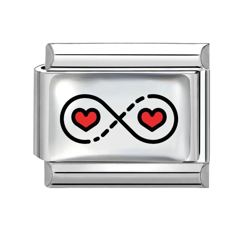 Y2K Red Series Colorful Love Heart Sun Star Italian Charm Link Fit
