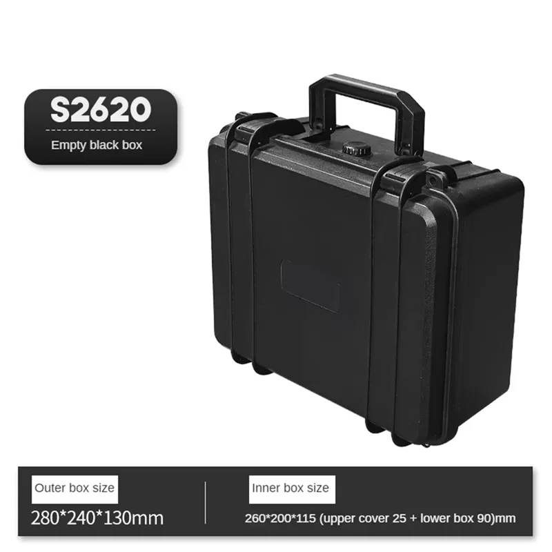 A02F-Portable Suitcase Thicken Plastic Hard Case Equipment Hardware Toolbox Large-Capacity Instrument Box With Sponge Qme