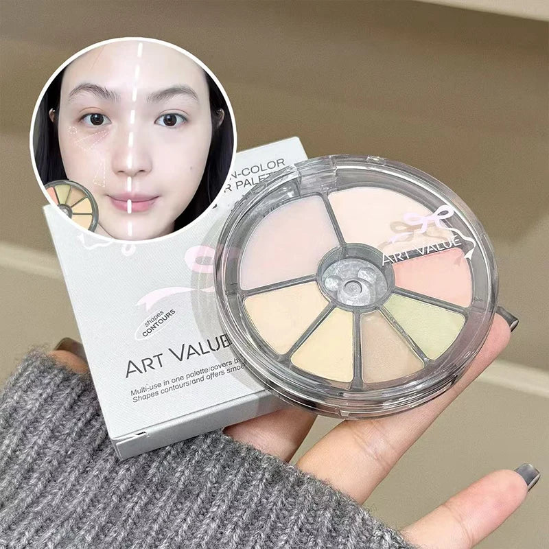 7-color Concealer Cream Long-lasting Moisturizing Water& Sweatproof Qme