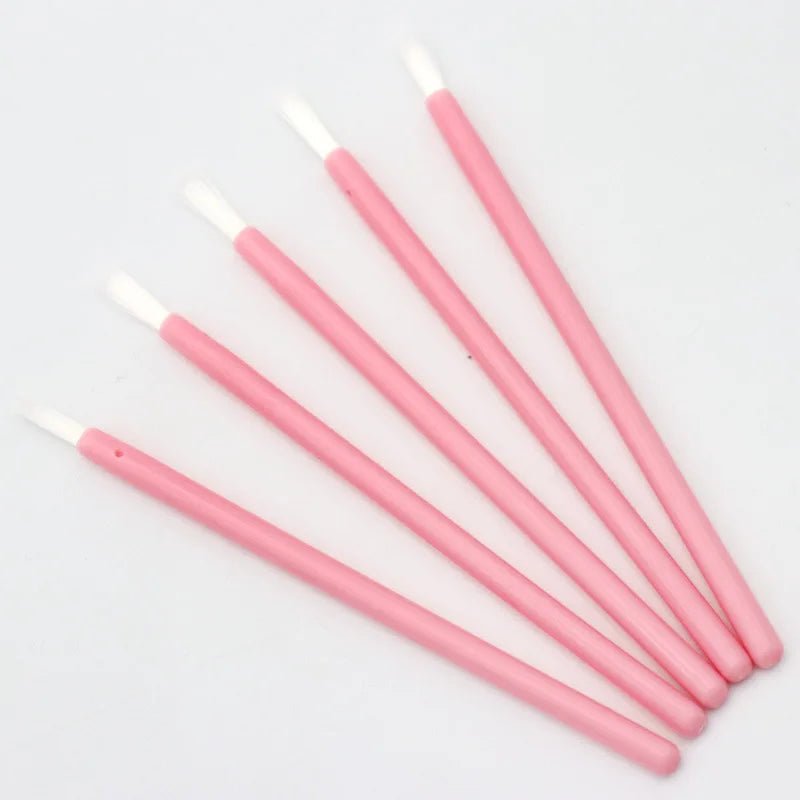 Disposable Nylon Fiber Lip Brush Lipstick Wands Clean Applicator Qme 50PCS Pink China Mainland