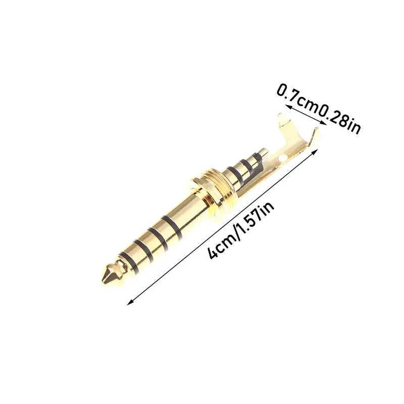 HIFI Copper Rhodium Plated 5Pole Balanced Audio Plug Clip Personal Qme