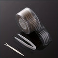 600pcs Ultra-Thin Clear Beige Eyelid Tape Stickers | Long-Lasting Lifter for Natural Big Eyes Look with Tweezers Qme Crescent