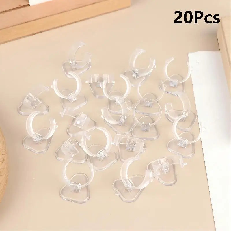 20/5pcs Plastic Ring Display Stands – Jewelry Storage & Showcase Holders for Countertop, Jewelry Organizer for Rings Qme 20Pcs Triangle