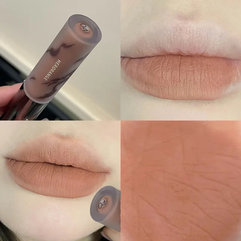 HERORANGE Lip Glaze Matte Velvet Fine Glitter Qme HR1013-04
