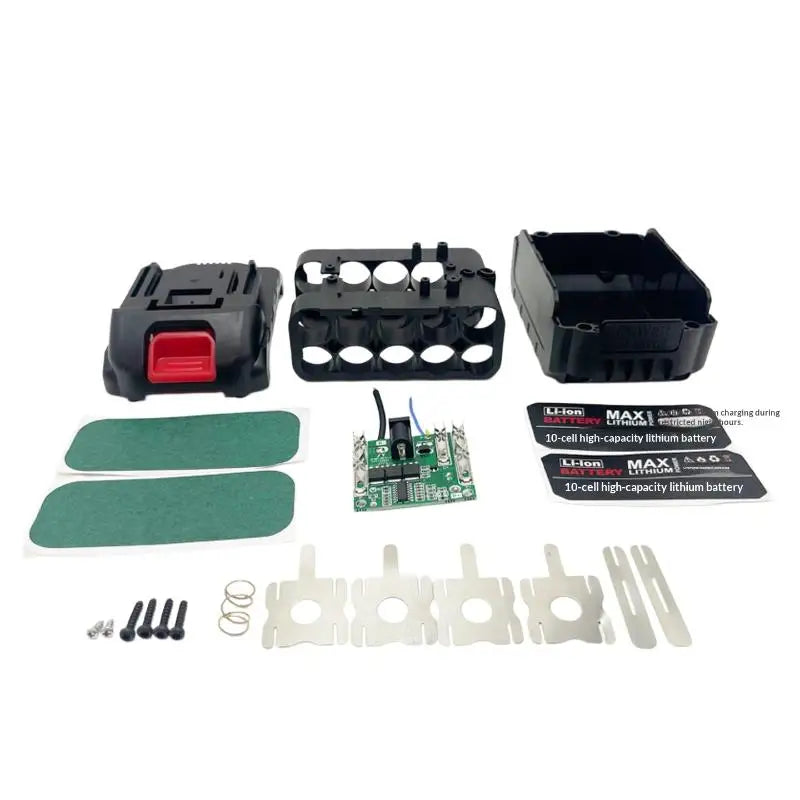 Battery Case 21V Lithium Ion Circuit Board Sturdy Socket DIY Electric Qme