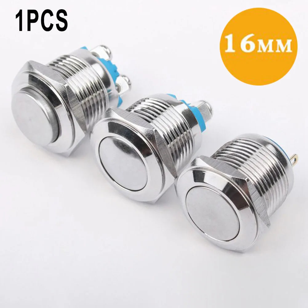 Waterproof Metal Push Button Switch LED Light Momentary Reset Qme