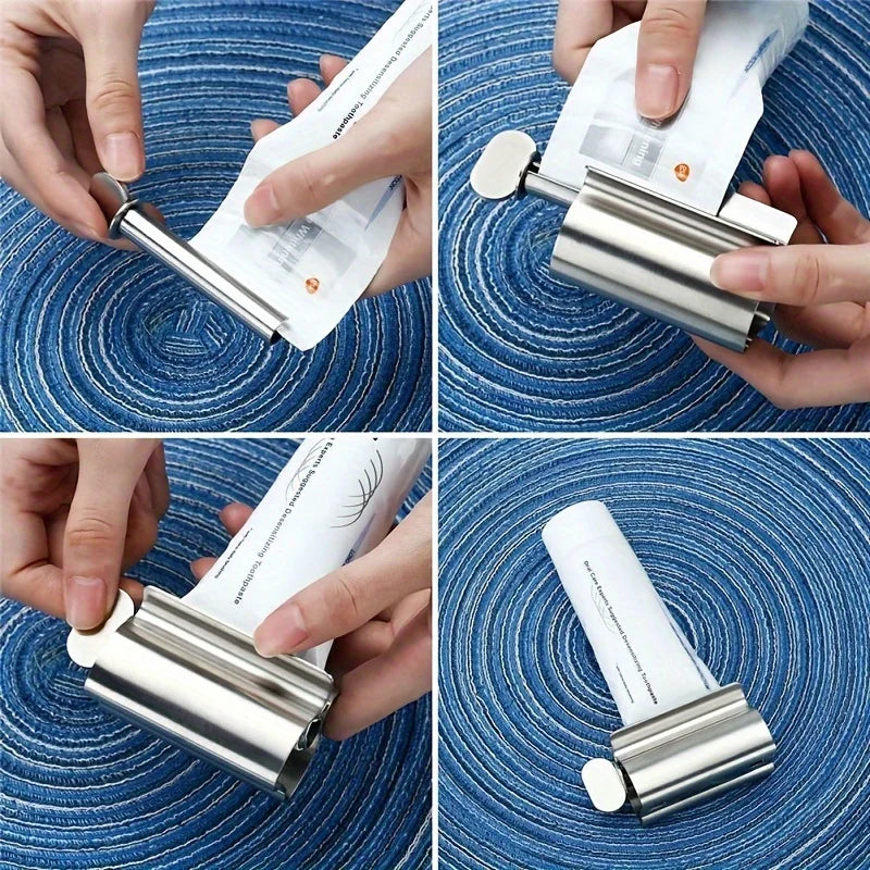 Stainless Steel Toothpaste Squeezer, Metal Tube Roller For Toothpaste, Cream, Cosmetics, Bathroom Tool Qme