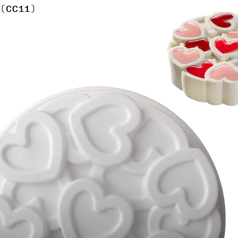 Splicing Heart-shaped Design Silicone Cake Mold Rose Chocolate Qme