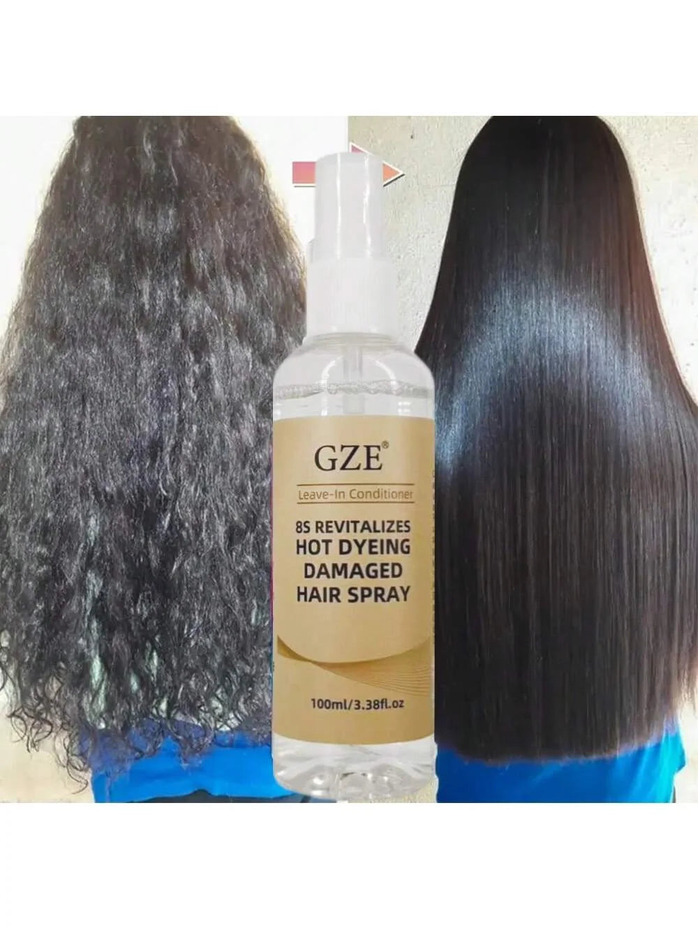 GZE 8 Seconds Hair Spray Professional Keratin Mist Smoothing Straightenig Soft Damaged Frizz Hair Care Product, Frizz Control Qme