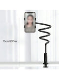 Lazy Phone Holder Live Streaming Stand 360 Rotating Alloy Hose Qme black