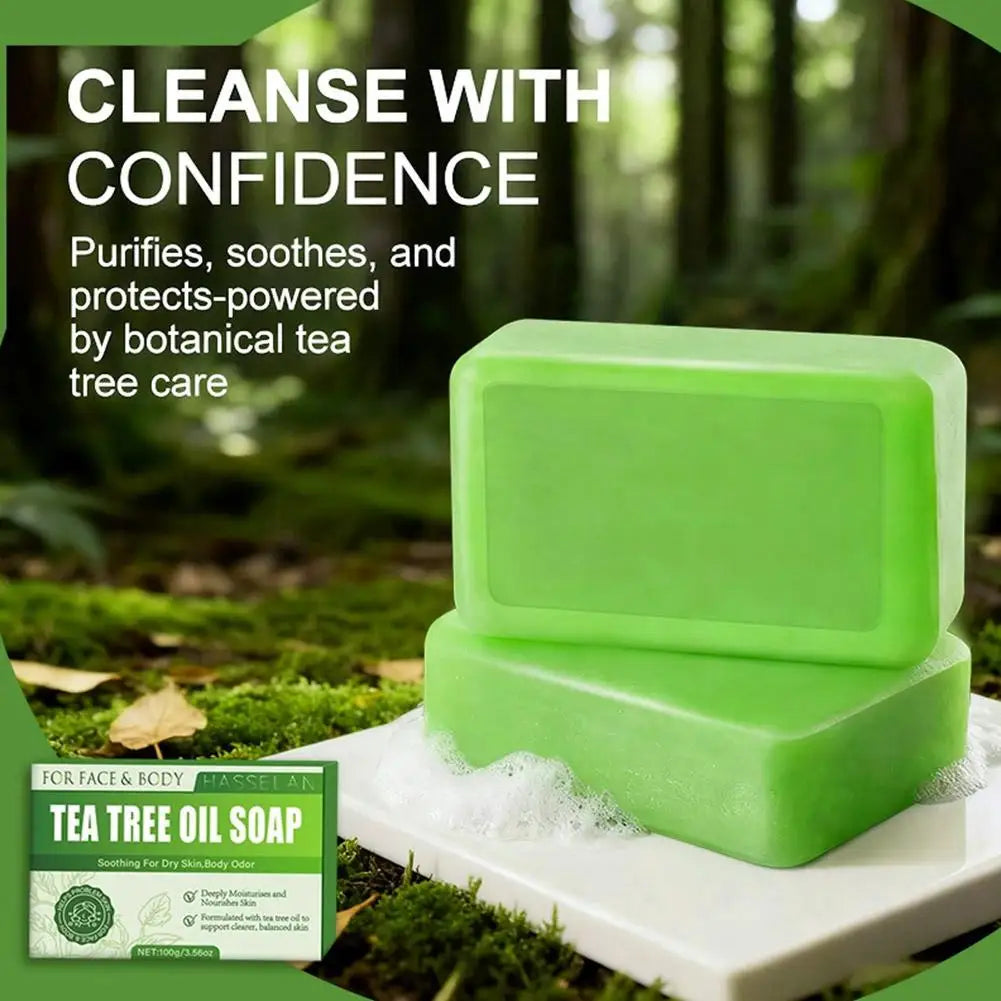 1 2 Tea Tree Soap Relief Bar Moisturizing Exfoliate Relieve Cleansing Qme