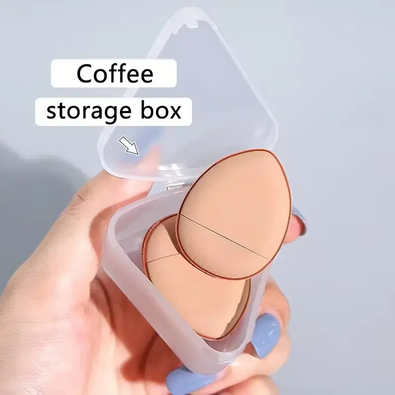 3 Fingertip Mini Puff Makeup Sponges Foundation Powder Puffs Loose Qme skin