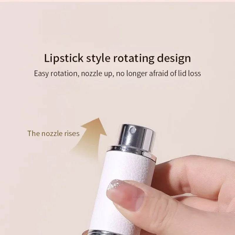 Leather Perfume Atomizer Portable Liquid Cosmetics Containers Qme