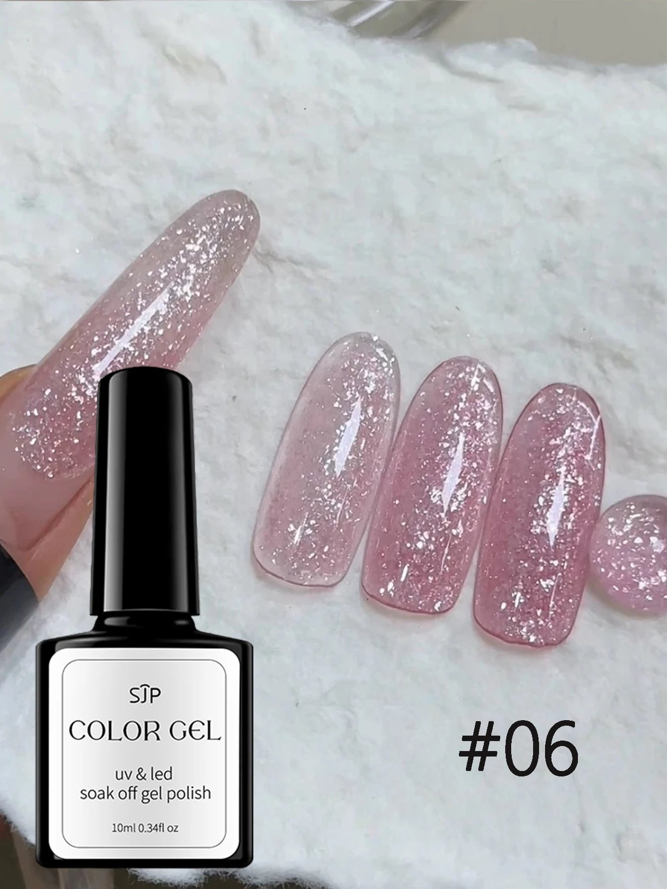 Colored Opal Snow Melting Gel Nail Polish UV DIY Art Charm Suitable Qme 06