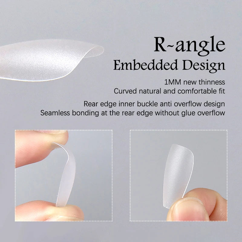 Box Matte Medium Short Press Nails Matt Soft Gel Fake No Polishing Qme