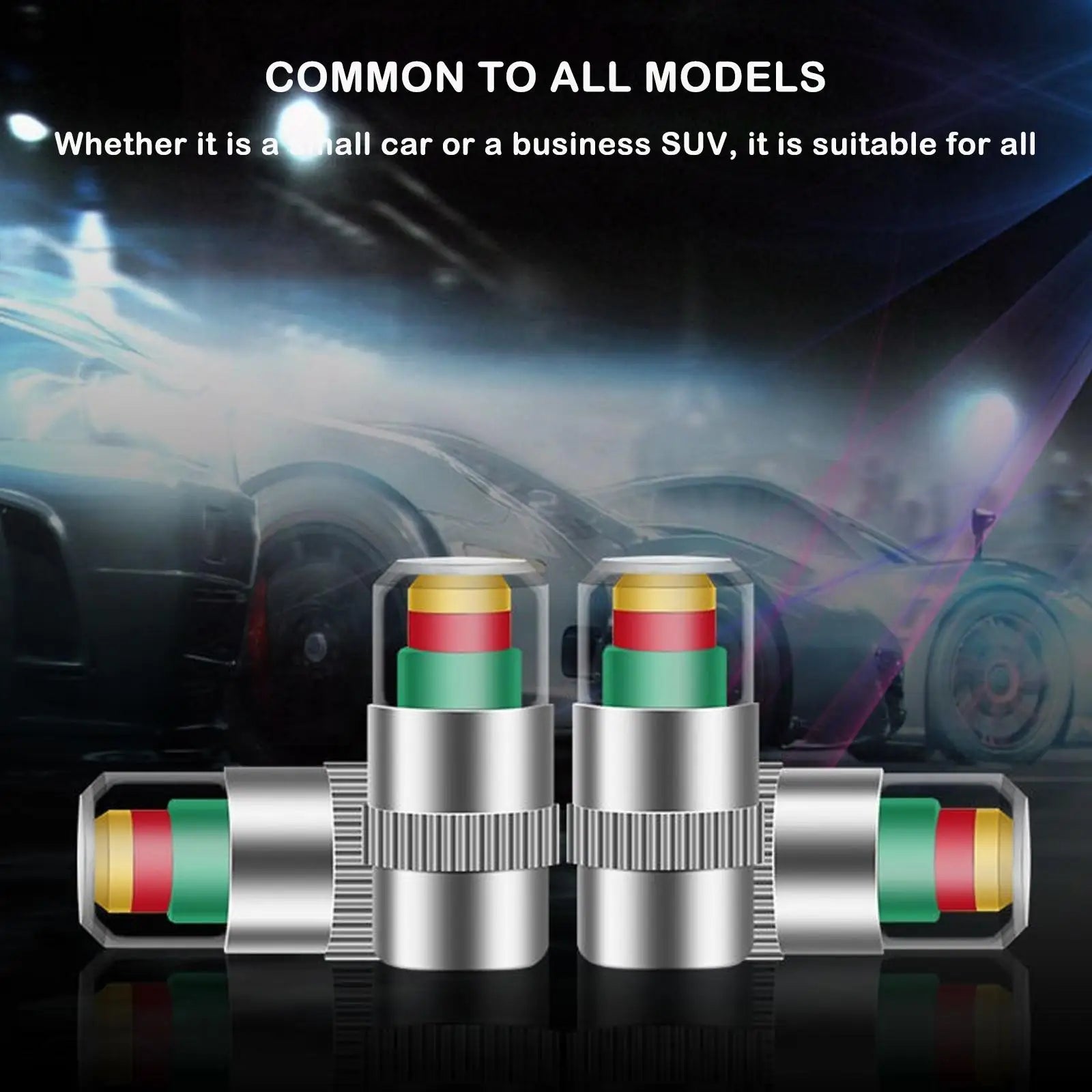Cars Tire Air Pressure Monitor Alert 4Pcs/set Indicator Tire Valve Cap Gauge Car Accessories Car Tyre Pressure Gauge Caps Usefu Qme