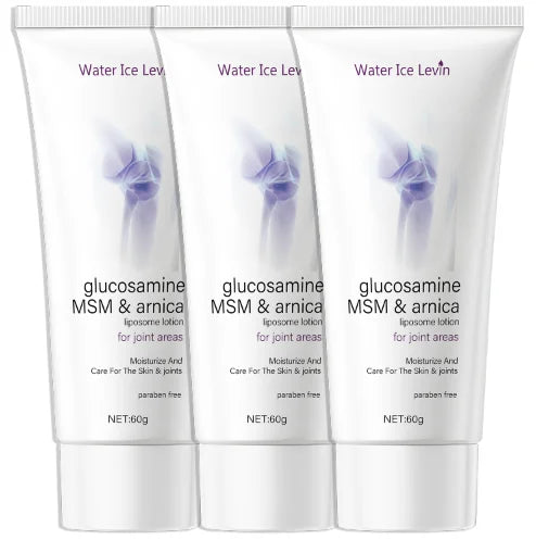 Glucosamine MSM & Arnica Joint Cream Liposome Lotion - Moisturizes, Nourishes & Protects Skin & Joints, Paraben-Free Formula. Qme Lavender 60g