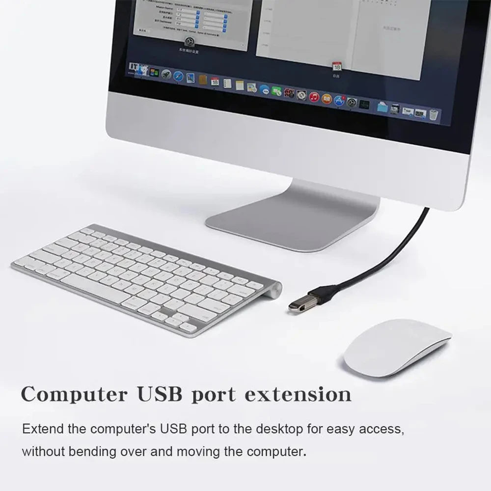High Speed USB2.0 Extension Cord Male-Female Extender Wire for Laptop PC TV Projector Car Digital Accessories Data Transmission Qme