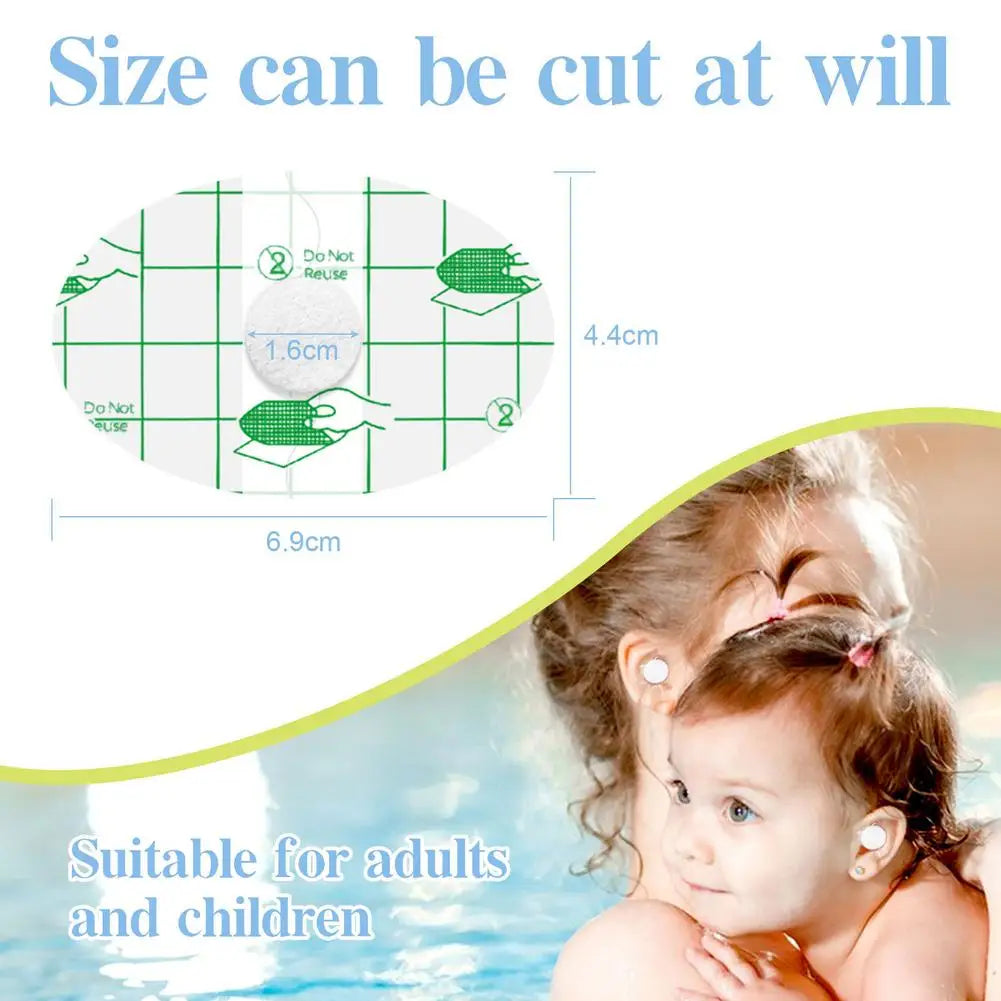 Waterproof Ear Stickers Oval Cotton Water Protectors Patches Covers Qme
