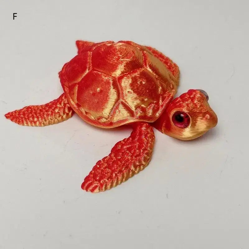 3D Printed Turtle Figurines Movable Joints Collection Desktop Decoration Ornaments Holiday Gifts Qme F