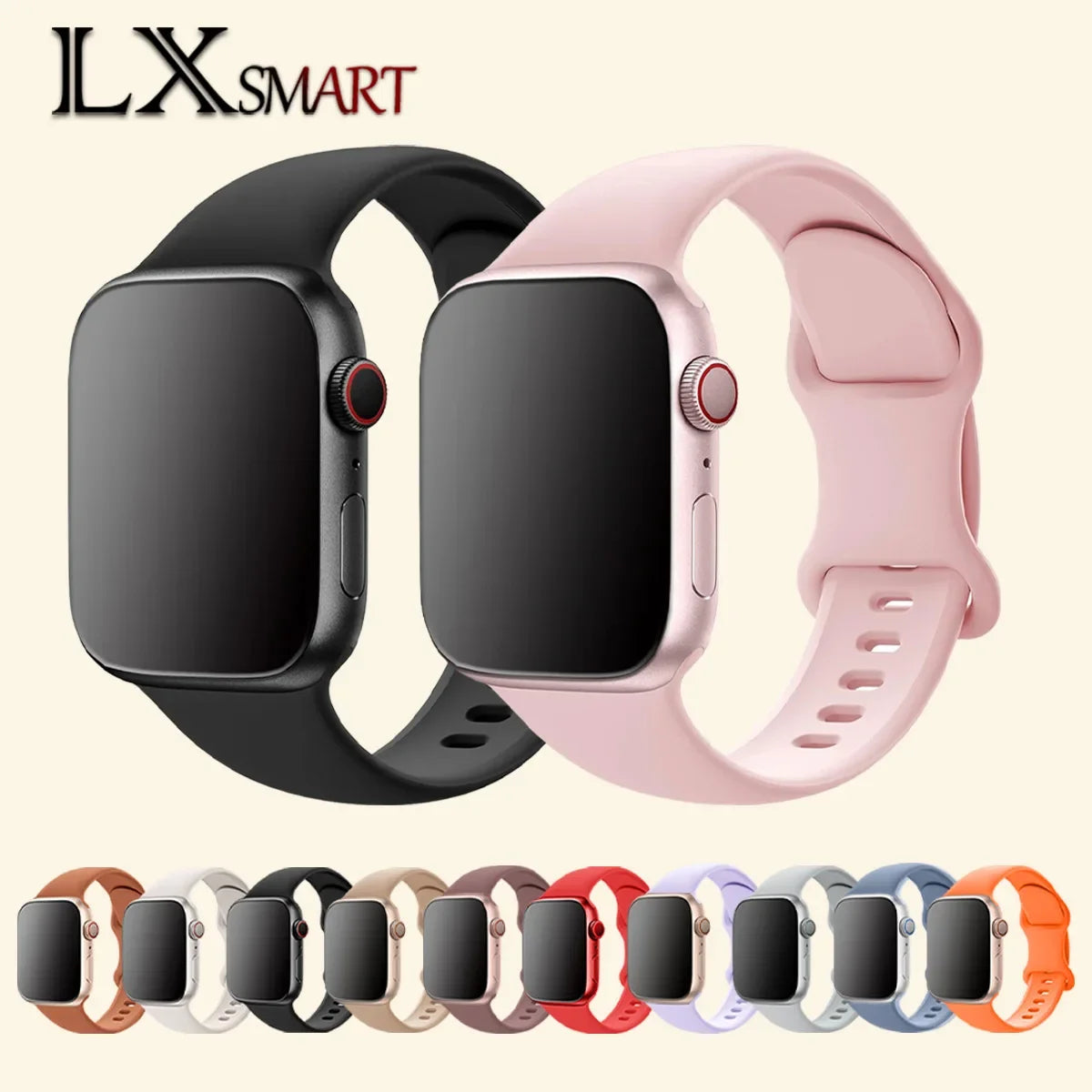Silicone Band For Apple Watch strap 44mm 45mm 40mm 41mm Iwatch series Apple Watch band series 38 39 40 41 Qme