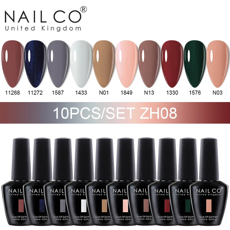 NAILCO Jelly Macarone Gel Polish Nail Art All Manicure Semi-permanent Qme NC-10H-ZH08