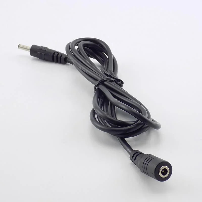 DC Extension Cable 1M 1.5M 3M 5M 3.5mm x 1.35mm Female to Male Plug for 5V 2A Power Adapter Cord Home CCTV Camera LED Strip Qme