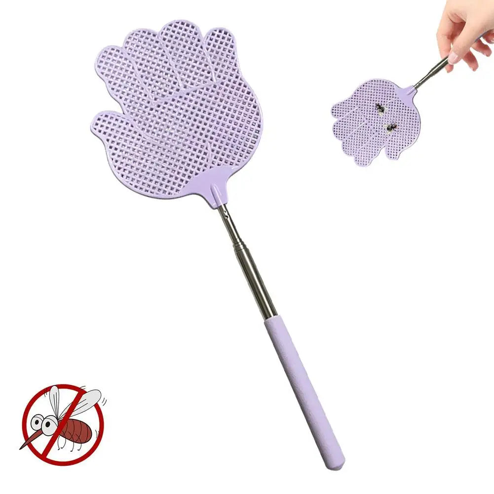 Funny Hand Shaped Fly Swatters Durable Telescopic Swatter Flyswatter Qme Purple