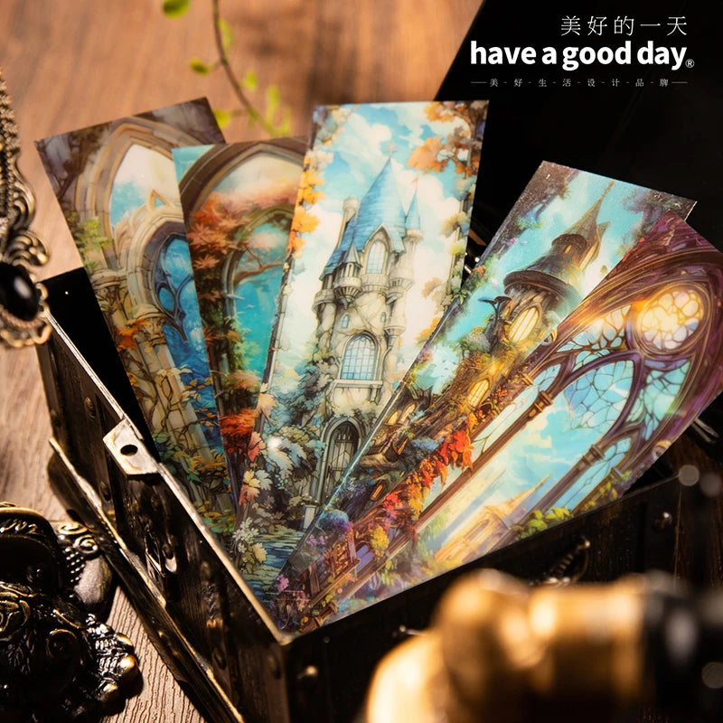 5 pcs Transparent PVC bookmark Stationery Reading accessory Decorative Reading mark student office Supplies Qme