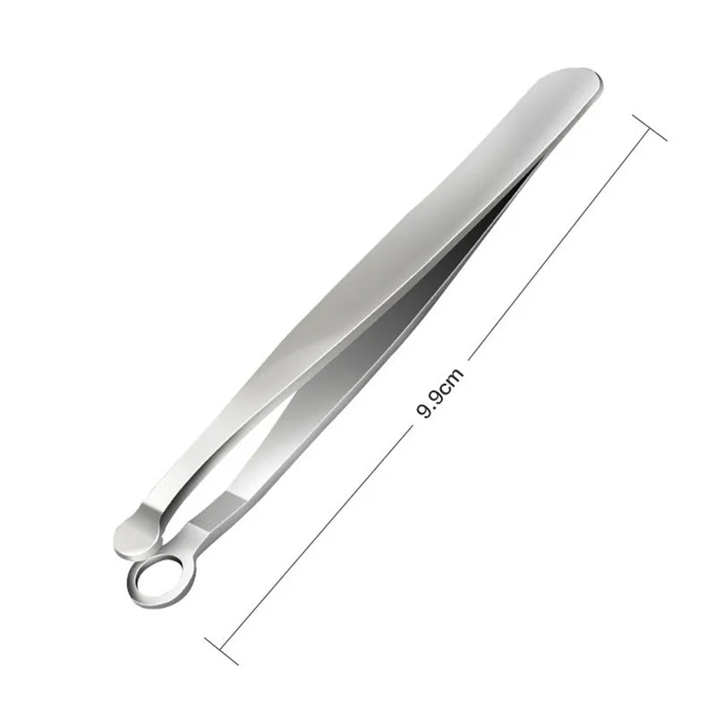 Stainless Steel Nose Hair Trimming Tweezers Round Tip Nose Hair Removal Trimming Tweezer Nose Trimmer Eyebrow Nose Hair Tweezers Qme Tweezers