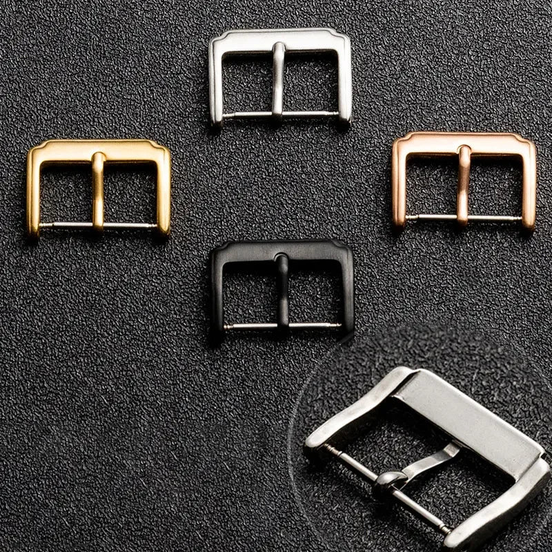 Metal Buckle 18mm 20mm Stainless Steel Watch Buckle Watch Clasp Accessories Replacement Buckle for Leather Watch Strap With Tool Qme