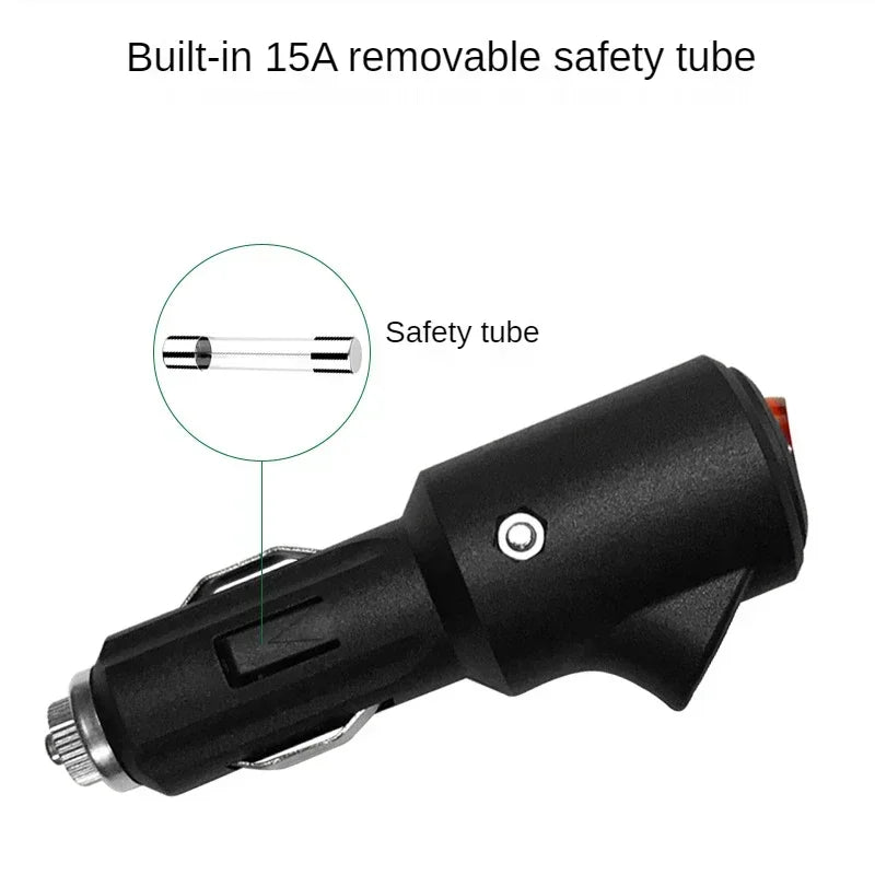 5pcs DC 12V 24V Car Cigar Lighter Switch Power Socket Plug With LED Indicator Cigar Lighter Plug Transmission & Cables Qme 5pcs