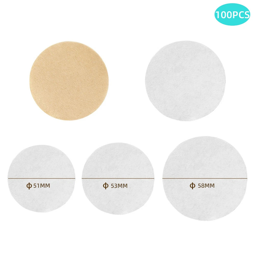 Coffee Powder Bowl Filters 51 53 Espresso Maker White Brown Raw Wood Qme