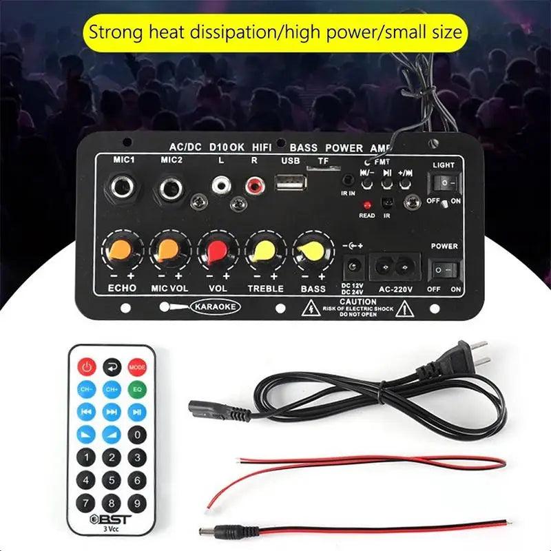 Bluetooth D30 D10 Car Amplifier 12V 24V Power Enhanced Music Home Qme