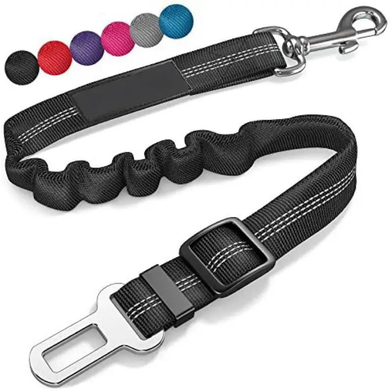 Bungee Fabric Belt Safe Secure Car Travel Reflective Dog Seat Qme