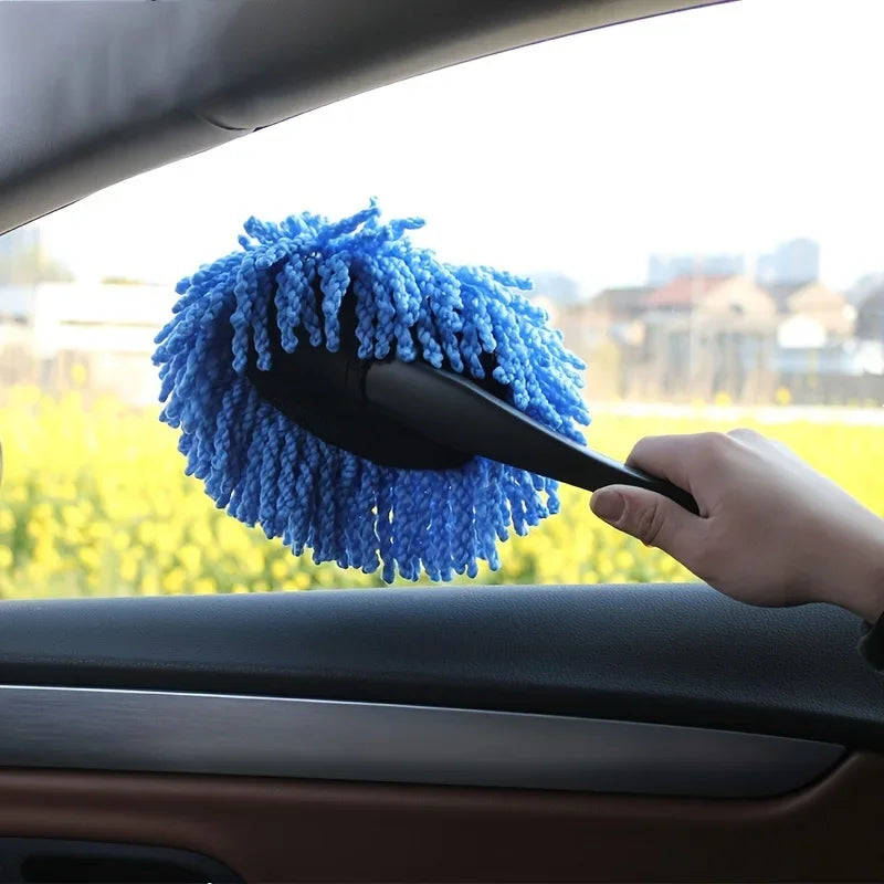 Car Dust Removal Small Duster Wipe Car Soft Brush Cleaning Brush Mini Bristle Brush Dust Removal Brush Nanofiber Car Interior Qme