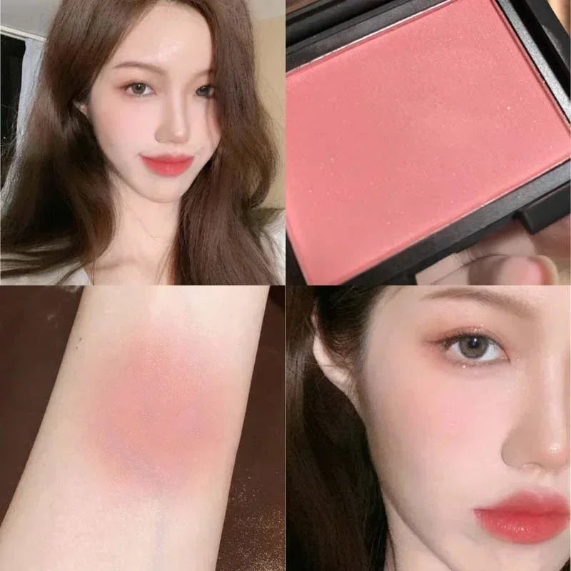 Sweet Orange Blusher Makeup Powder Blush Latte Nude Peach Cheek Color Face Contour Brighten Lasting Rich Color Rouge Cosmetics Qme 04