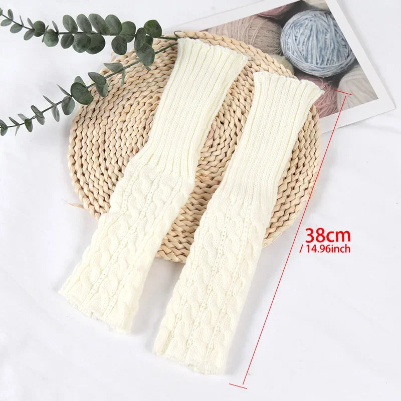 Soft Knitted Toddler Leg Covers Baby Cute Calf Leg Warmers for Kids Girls Fashion Children Pile Sock Winter Lolita Knee Socks Qme