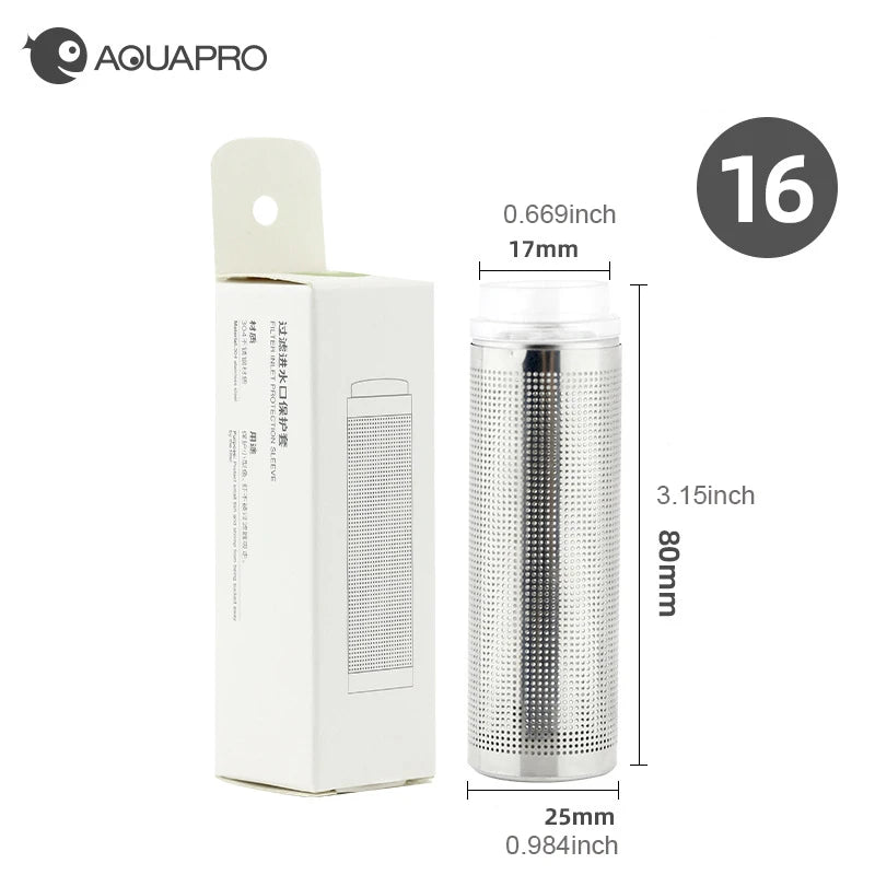2pcs Inflow Inlet Filter Stainless Steel Mesh Net Guard Fish Tank Aquariums Accessories Intake Prefilter Cover Brine Shrimp Qme 16mm