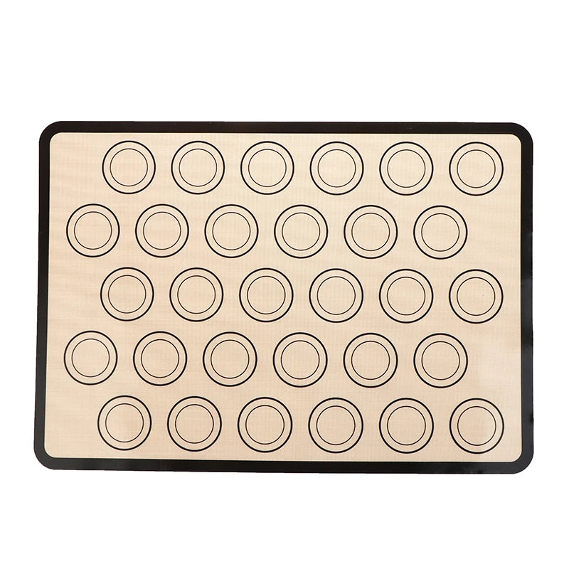 42x29 Silicone Baking Mat Oven 30 Circles Non Stick Heat Resistant Qme Black