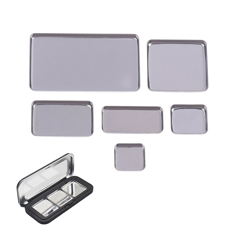 5 Empty Eyeshadow Tin Pans Makeup Palettes Square Palette Iron Cases Qme