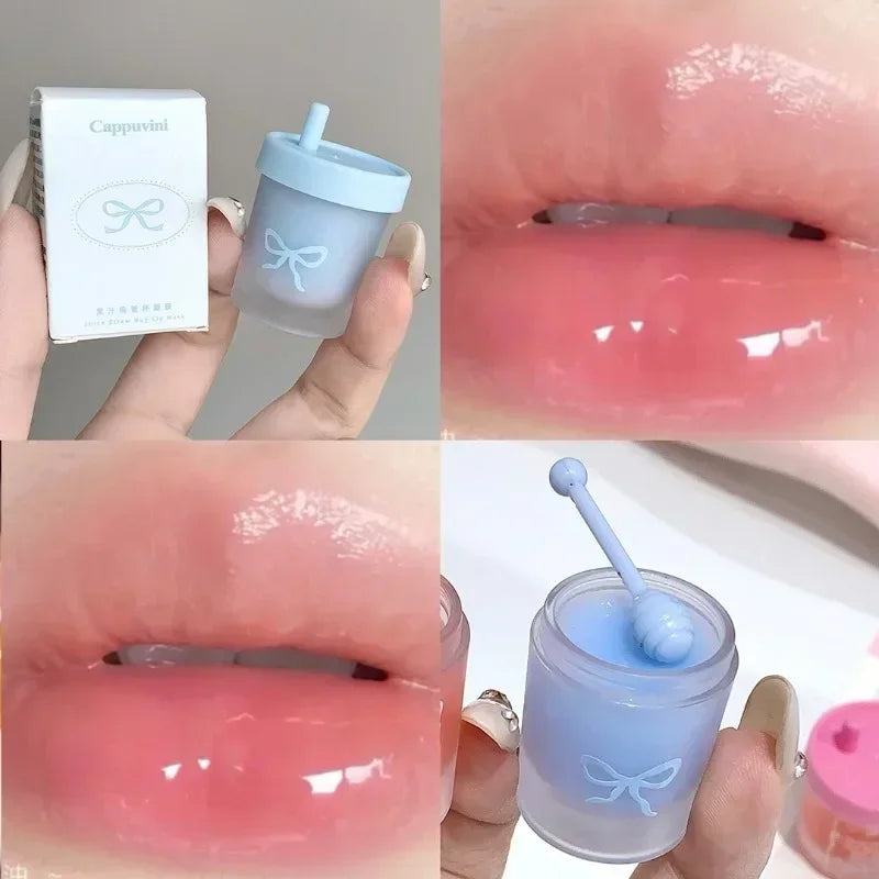 Blueberry Juice Solid Lip Mask Moisturizing Nourishing LipBalm Lasting Hydrating Jelly Lipstick Water Light Gloss Lip Glaze Tint Qme 01 Blueberry